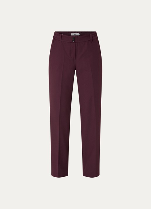 BRAX Maine high waist slim fit pantalon met steekzakken - voorkant bordeauxrood
