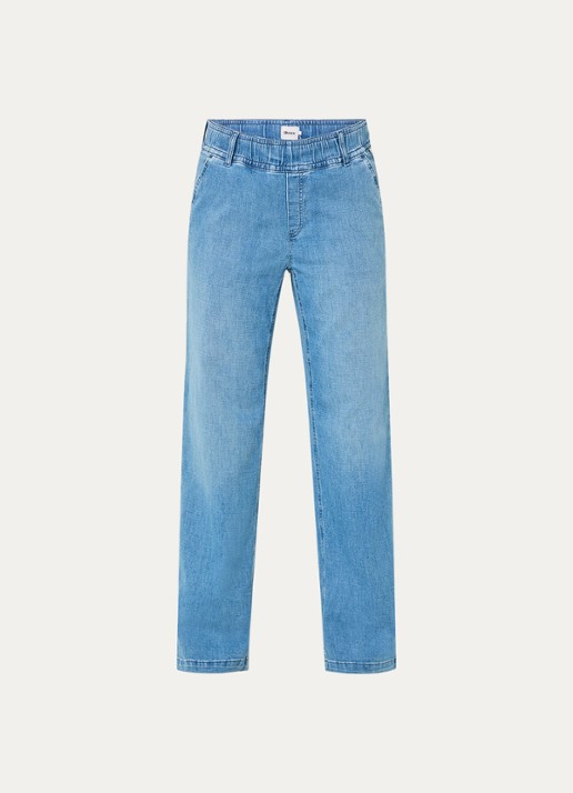BRAX Maine high waist straight fit jeans met steekzakken  - voorkant 3 indigo