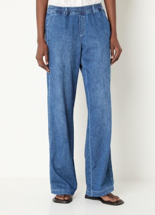 BRAX Maine mid waist loose fit jeans met elastische band