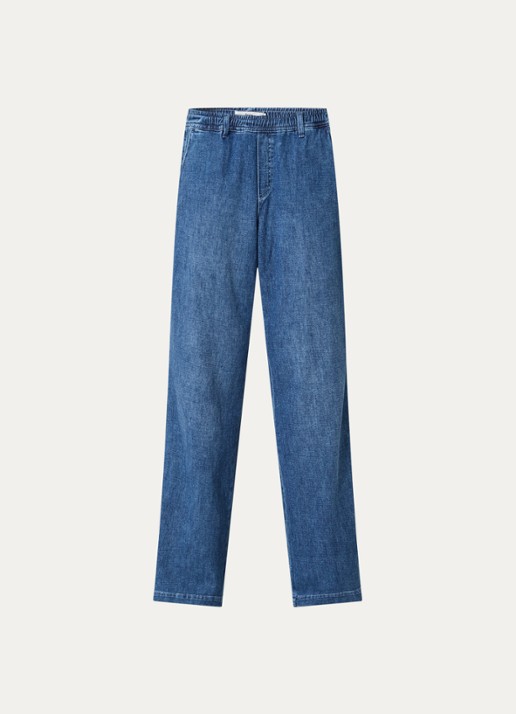 BRAX Maine mid waist loose fit jeans met elastische band - voorkant 3 indigo