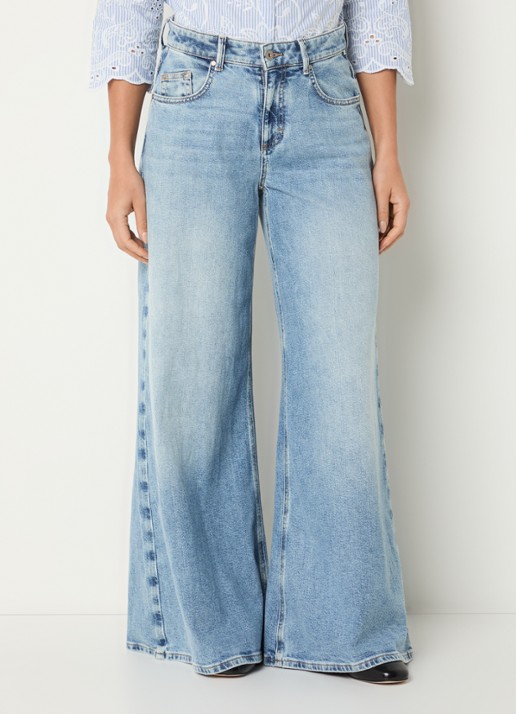 BRAX March high waist wide leg jeans met steekzakken