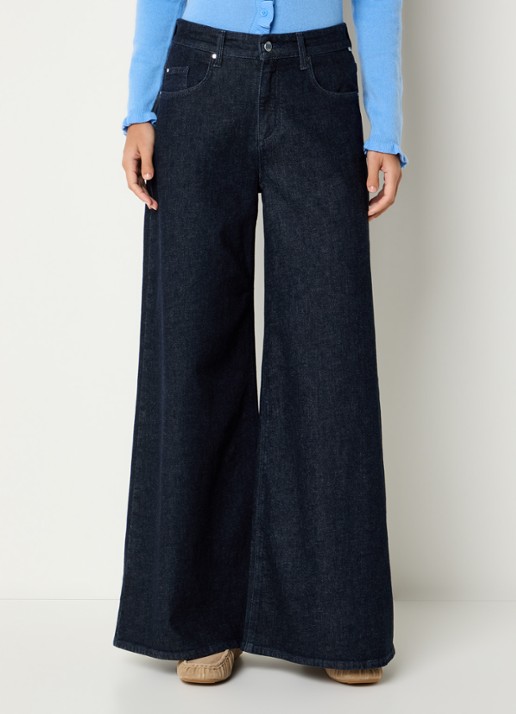 BRAX March high waist wide leg jeans met steekzakken