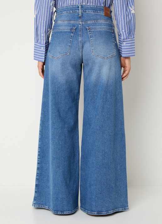 BRAX March high waist wide leg jeans met steekzakken - achterkant 5 blauw