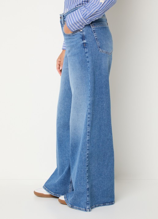 BRAX March high waist wide leg jeans met steekzakken - detail 2 blauw