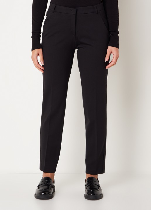 BRAX Maron mid waist cropped regular fit chino met steekzakken