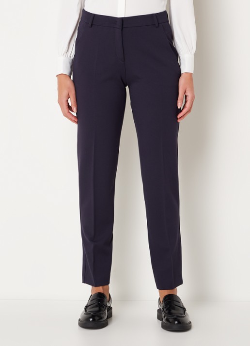 BRAX Maron mid waist cropped regular fit chino met steekzakken