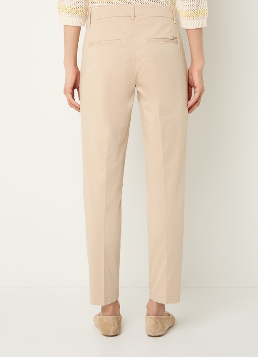BRAX Maron mid waist cropped tapered fit chino met steekzakken - achterkant 3 camel