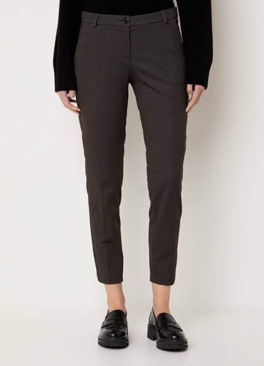 BRAX Maron S mid waist slim fit cropped chino met elastische band