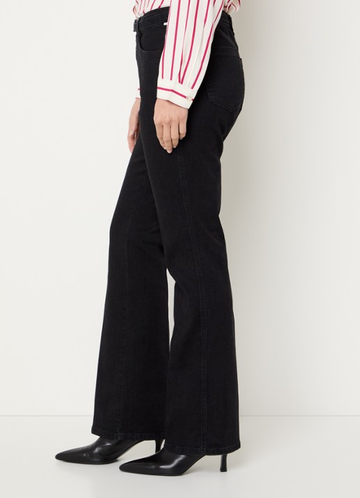 BRAX Mary high waist bootcut jeans met ceintuur - detail 3 zwart