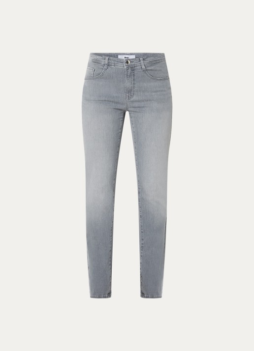 BRAX Mary high waist skinny fit jeans met steekzakken - voorkant 4 grijs