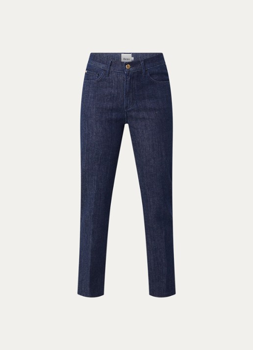 BRAX May high waist slim fit jeans met gekleurde wassing - voorkant 3 donkerblauw