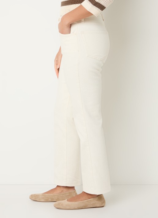 BRAX May high waist slim fit jeans met gekleurde wassing - detail 2 gebroken wit