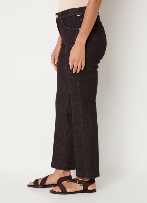 BRAX May S high waist loose fit jeans met steekzakken - detail 4 donkerbruin
