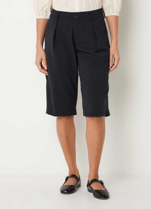 BRAX Milla high waist straight fit korte broek in wolblend