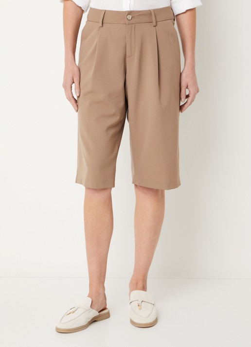 BRAX Milla high waist straight fit korte broek in wolblend