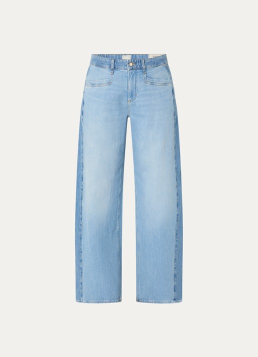 BRAX Morgan high waist wide leg jeans met steekzakken - voorkant 3 lichtblauw