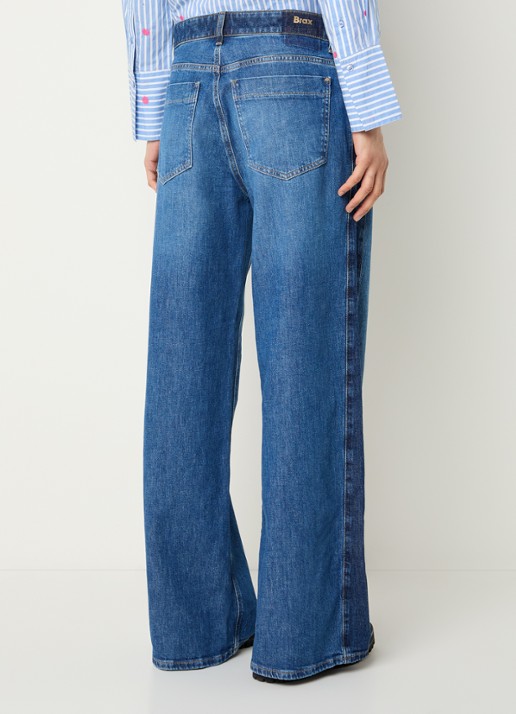 BRAX Morgan high waist wide leg jeans met steekzakken - achterkant 2 indigo