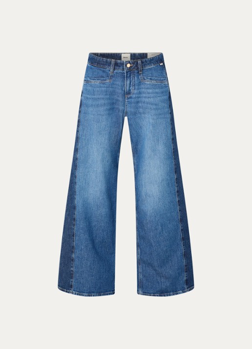 BRAX Morgan high waist wide leg jeans met steekzakken - voorkant 3 indigo