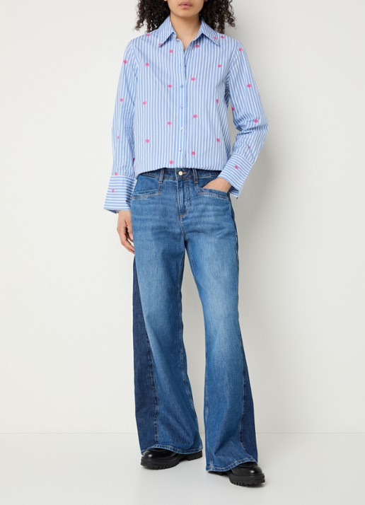 BRAX Morgan high waist wide leg jeans met steekzakken - voorkant 4 indigo