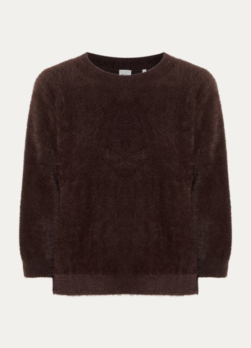 BRAX Noemi fijngebreide pullover - voorkant 3 bruin