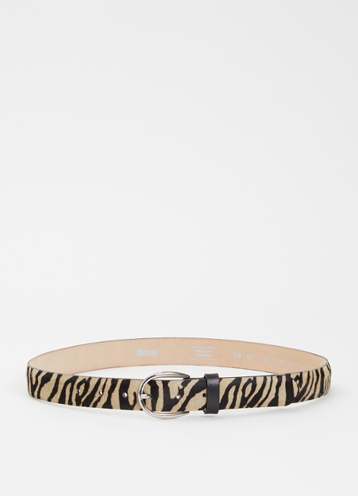 BRAX Riem van leer met ponyhair