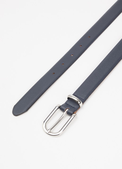 BRAX Riem van leer - detail 2 donkerblauw