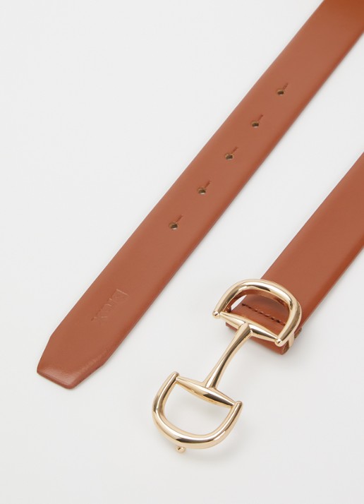 BRAX Riem van leer  - detail cognac