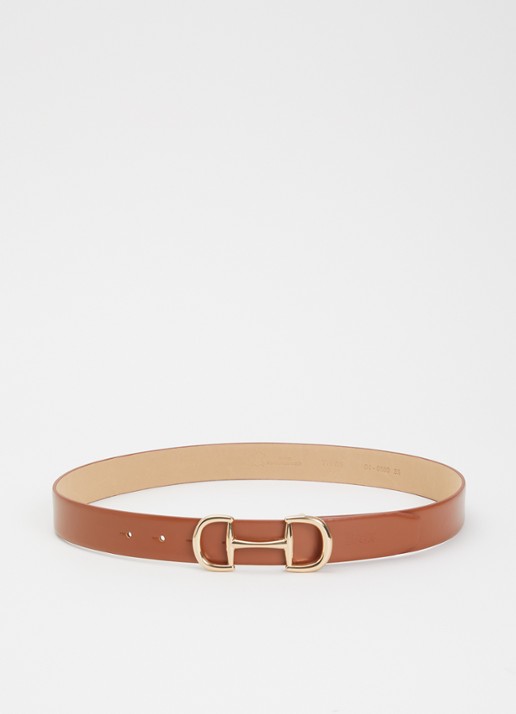 BRAX Riem van leer  - voorkant 2 cognac