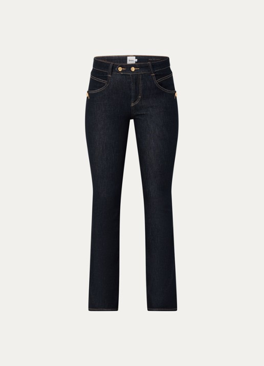 BRAX Shakira high waist bootcut jeans met donkere wassing - voorkant 3 indigo
