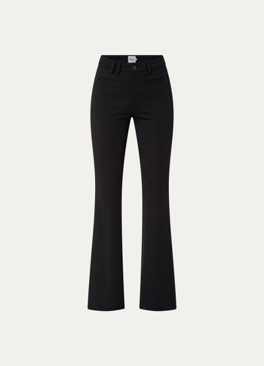 BRAX Shakira high waist loose fit pantalon met steekzakken - voorkant 3 zwart