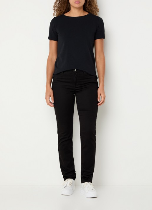 BRAX Shakira high waist slim fit pantalon  - voorkant 3 zwart