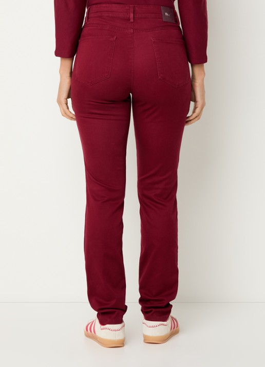 BRAX Shakira high waist slim fit pantalon  - achterkant donkerrood