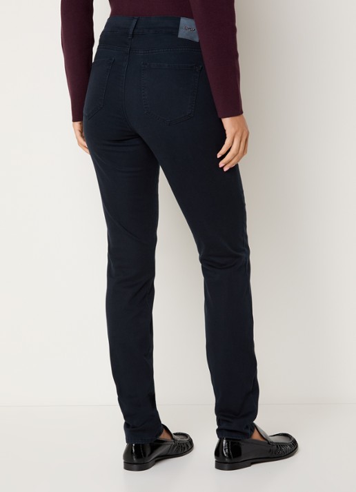BRAX Shakira high waist slim fit pantalon  - achterkant donkerblauw