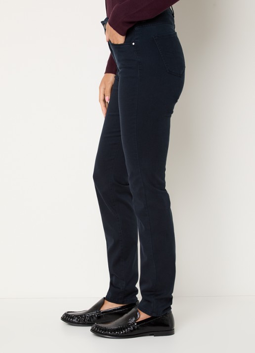 BRAX Shakira high waist slim fit pantalon  - detail 5 donkerblauw