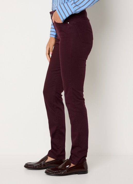BRAX Shakira high waist slim fit pantalon  - detail 5 bordeauxrood