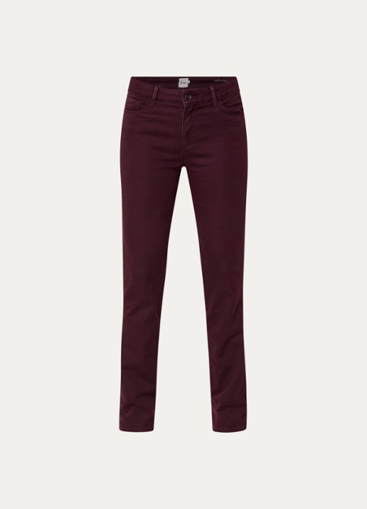 BRAX Shakira high waist slim fit pantalon  - voorkant bordeauxrood