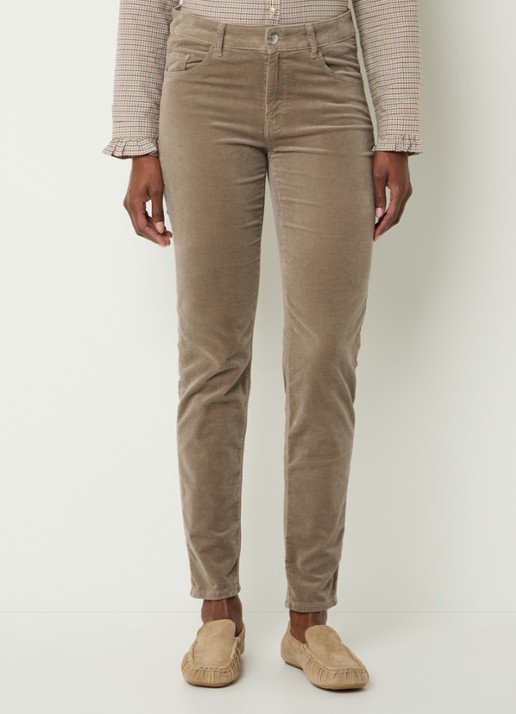 BRAX Shakira mid waist skinny fit broek van fluweel