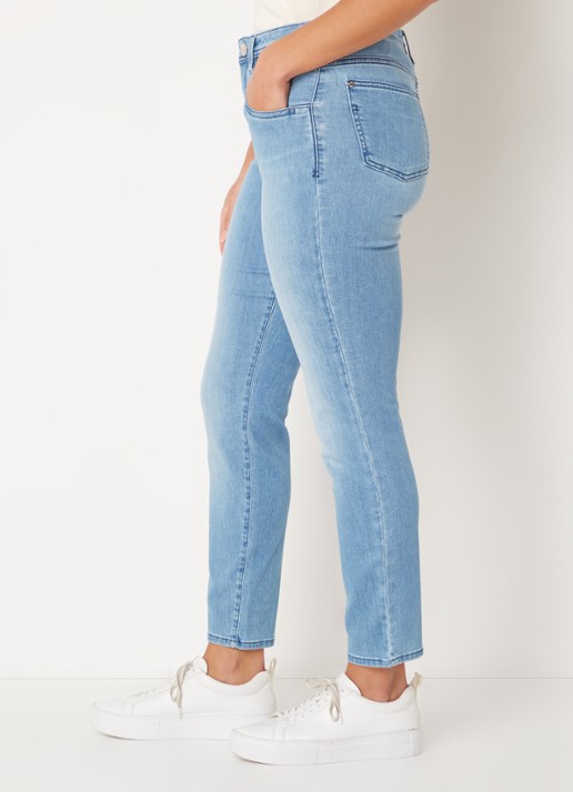 BRAX Shakira mid waist slim fit jeans met lichte wassing - detail 5 indigo