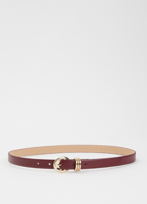 BRAX Style riem van leer  - voorkant 2 kersenrood