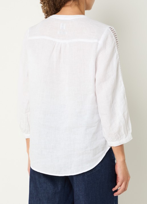 BRAX Velia blouse met V-hals - achterkant wit