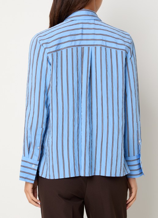BRAX Vica blouse met streepdessin - achterkant 4 lichtblauw