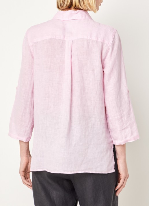 BRAX Vicki blouse van linnen - achterkant roze