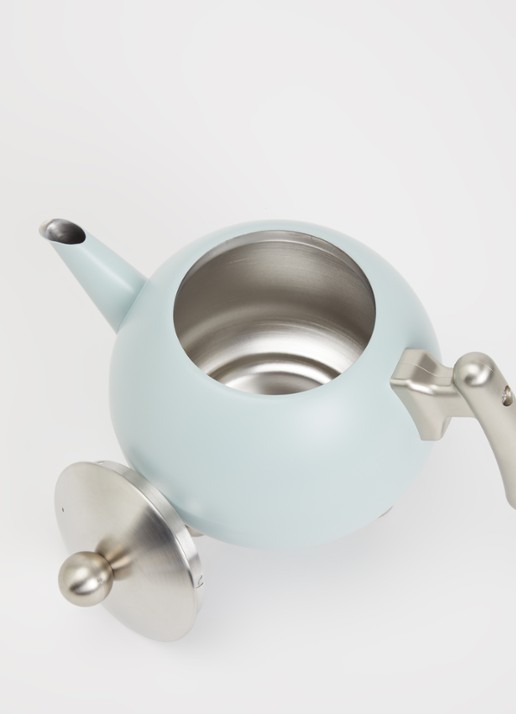 Bredemeijer Bella Ronde theepot 1,2 liter - voorkant 2 lichtblauw