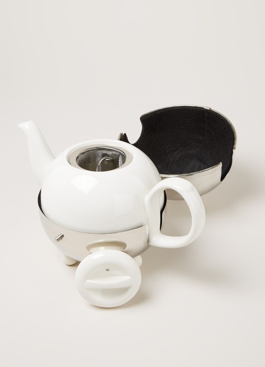 Bredemeijer Cosy theepot 1,3 liter - detail wit