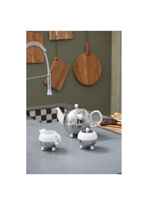 Bredemeijer Cosy theepot 1,3 liter - voorkant 4 wit