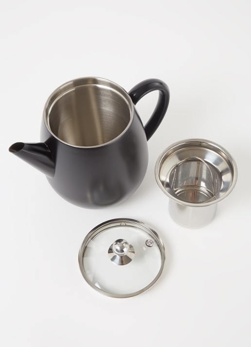 Bredemeijer Duet Eva theepot 1,1 liter - detail zwart