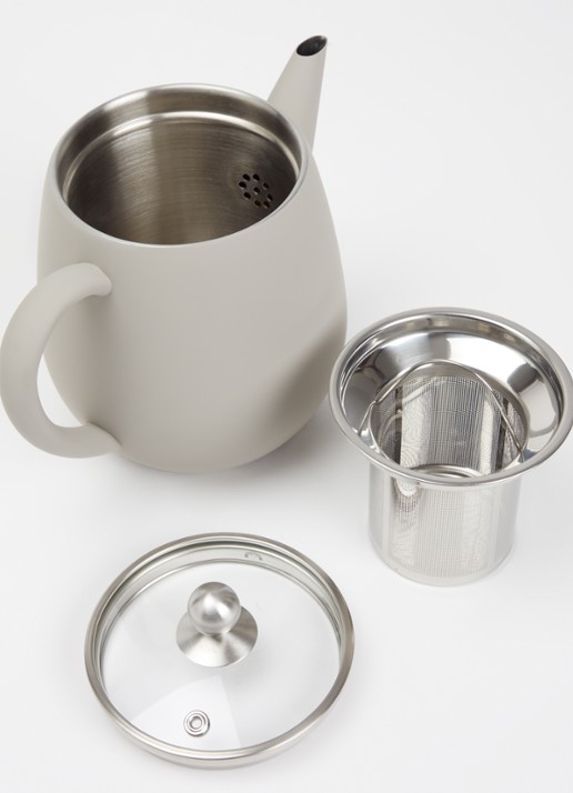 Bredemeijer Duet Eva theepot 1,1 liter - detail grijs