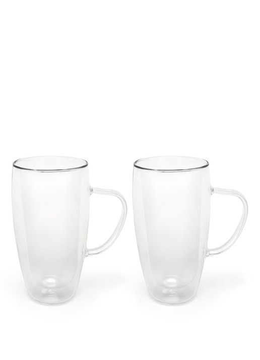 Bredemeijer Duo dubbelwandig cappuccinoglas 40 cl set van 2 - voorkant 2 transparant