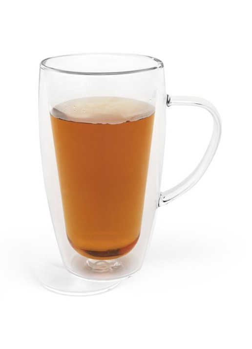 Bredemeijer Duo dubbelwandig koffie -en theeglas set van 2 - detail transparant