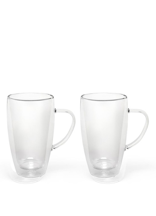 Bredemeijer Duo dubbelwandig koffie -en theeglas set van 2 - voorkant 6 transparant